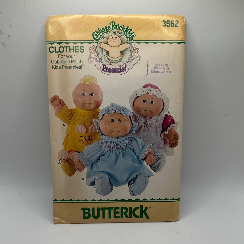 Butterick Cabbage Patch Kids Clothes Pattern - Multicolor